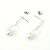 ピアス ドロップデザイン マットカラー シルバー ゴールド | monamona | 詳細画像4 