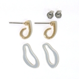 くすみカラー デザインフープピアス | monamona | 詳細画像4 