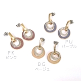 くすみカラー デザインフープピアス | monamona | 詳細画像2 