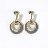 パープル | くすみカラー デザインフープピアス | monamona