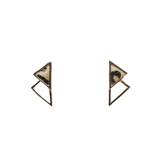 ホワイト系 | Wトライアングルはらこピアス | monamona