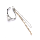 シルバー | イヤカフ パールチェーン 片耳 | monamona