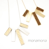 プレートパーツネックレス ラタン 下がり シルバー ゴールド | monamona | 詳細画像1 