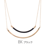 ブラック | 2ラインキラキラプレート&スエードネックレス | monamona