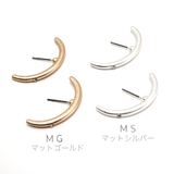 月形イヤカフ風ピアス マットシルバーゴールド | monamona | 詳細画像2 