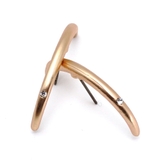 ゴールド | 月形イヤカフ風ピアス マットシルバーゴールド | monamona