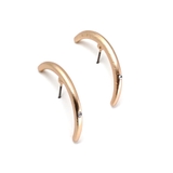 月形イヤカフ風ピアス マットシルバーゴールド | monamona | 詳細画像8 