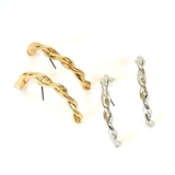 ねじりデザインイヤカフ風ピアス | monamona | 詳細画像3 