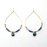 ドロップ型ビーズ＆キャッツ玉ピアス | monamona | 詳細画像3 