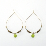 ドロップ型ビーズ＆キャッツ玉ピアス | monamona | 詳細画像4 