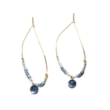 ドロップ型ビーズ＆キャッツ玉ピアス | monamona | 詳細画像6 