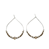 ドロップ型ビーズ＆オーロラカット玉ピアス | monamona | 詳細画像2 