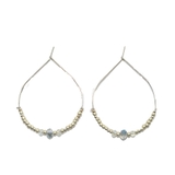 ドロップ型ビーズ＆オーロラカット玉ピアス | monamona | 詳細画像3 