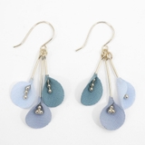 ブルー | リーフモチーフさがりピアス パステル フックピアス 大人かわいい こなれ感 | monamona