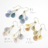 リーフモチーフさがりピアス パステル フックピアス 大人かわいい こなれ感 | monamona | 詳細画像2 