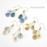 リーフモチーフさがりピアス パステル フックピアス 大人かわいい こなれ感 | monamona | 詳細画像1 
