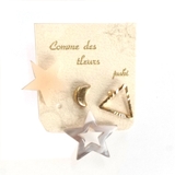 グレー | ムーン＆スター4Pセットピアス ゴールド星 | monamona