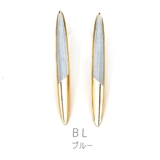 ブルー | ピアス ロング バイカラー ゴールド | monamona