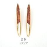 ブラウン | ピアス ロング バイカラー ゴールド | monamona