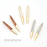 ピアス ロング バイカラー ゴールド | monamona | 詳細画像1