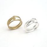 センターノットマットリング シルバー ゴールド | monamona | 詳細画像3 