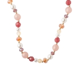 レッド | パール＆カラービーズネックレス | monamona