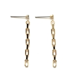 ゴールド | スリムさがりチェーンピアス | monamona