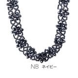ネイビー | ビーズ編チョーカー | monamona
