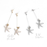 スターフィッシュスイングピアス マリンモチーフゴールド華奢揺れる | monamona | 詳細画像2 