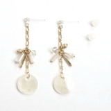 シェルチェーンさがりピアス樹脂ポスト金属アレルギー | monamona | 詳細画像6 