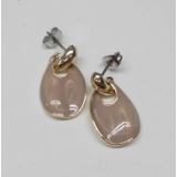 PINK | マーブルティアドロップピアス | monamona