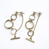 フープ3連下がりピアス | monamona | 詳細画像4 