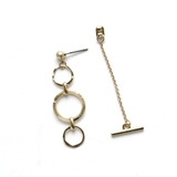 フープ3連下がりピアス | monamona | 詳細画像5 