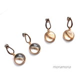 バイカラー丸さがりピアス | monamona | 詳細画像1 