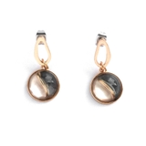 グレー | バイカラー丸さがりピアス | monamona