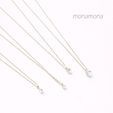 キュービックトップゴールドチェーンシンプルネックレス | monamona | 詳細画像1