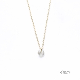 4mm | キュービックトップゴールドチェーンシンプルネックレス | monamona