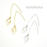 ピアス ロング フック ダイヤフープ | monamona | 詳細画像1 