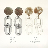 クリアチェーンさがりピアス | monamona | 詳細画像2 