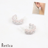 パール×ビジューフープピアス パーティードレス小物 アクセサリー | Retica | 詳細画像1 