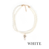 パール×トップビジュー2連パールネックレス ショートネックレス 2連ネックレス | Retica | 詳細画像2 