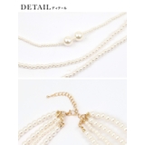 大小４連パールフォーマルデザインロングネックレス 韓国アクセサリー パーティード… | Retica | 詳細画像4 