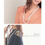 小粒パール3連チェーンネックレス パーティードレス小物 アクセサリー | Retica | 詳細画像1