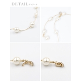 ゴールドフレームワイヤー×パールネックレス パールネックレス 結婚式アクセサリー | Retica | 詳細画像3 