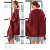 アームホール付きフリンジ大判ストール 結婚式小物 パーティードレス小物 | Retica | 詳細画像7 