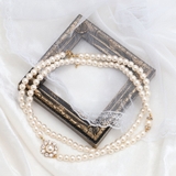 小粒モチーフシンプル1連ロングパールネックレス 韓国アクセ 結婚式アクセサリー | Retica | 詳細画像2