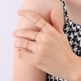 ピンクゴールド | 金属アレルギー対応 華奢リング ウェーブリング | M.Y.A.