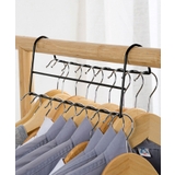 ブラック | ハンガー 収納アップ おしゃれ | ninon