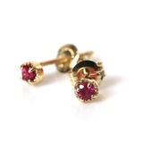ルビー | ピアス 10k 一粒 | ninon