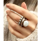 シルバー/パール | 指輪 シンプル レディース | ninon